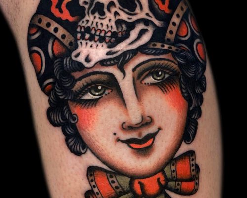 Tatuaje de Ricardo Contreras Tattoo - Mujer calavera